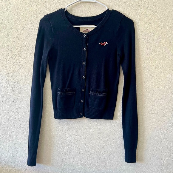 HOLLISTER Navy Blue Cardigan - Picture 1 of 1